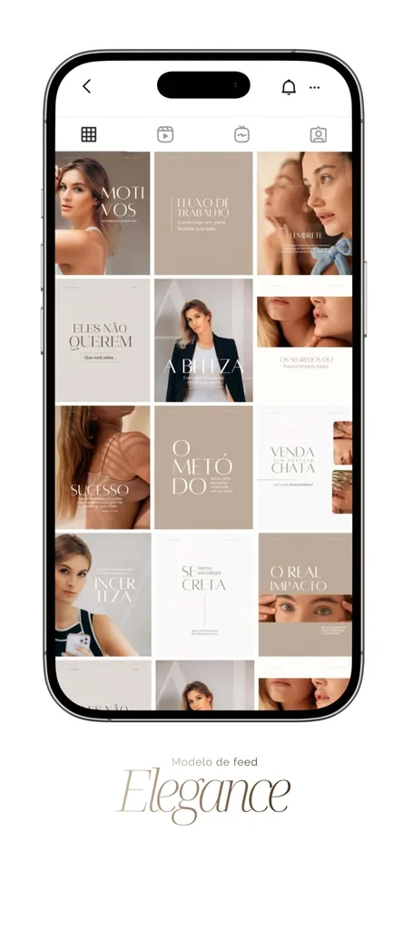 Modelo de feed pronto, identidade visual 3