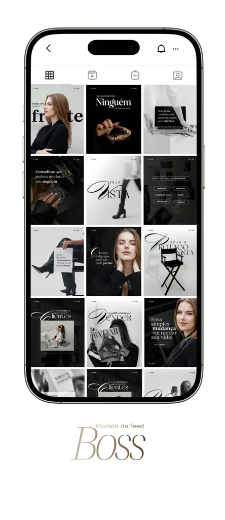 Modelo de feed pronto, identidade visual 8